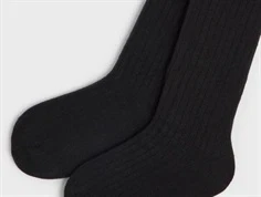 Name It black rib strømpebukser bomuld (2-pak)